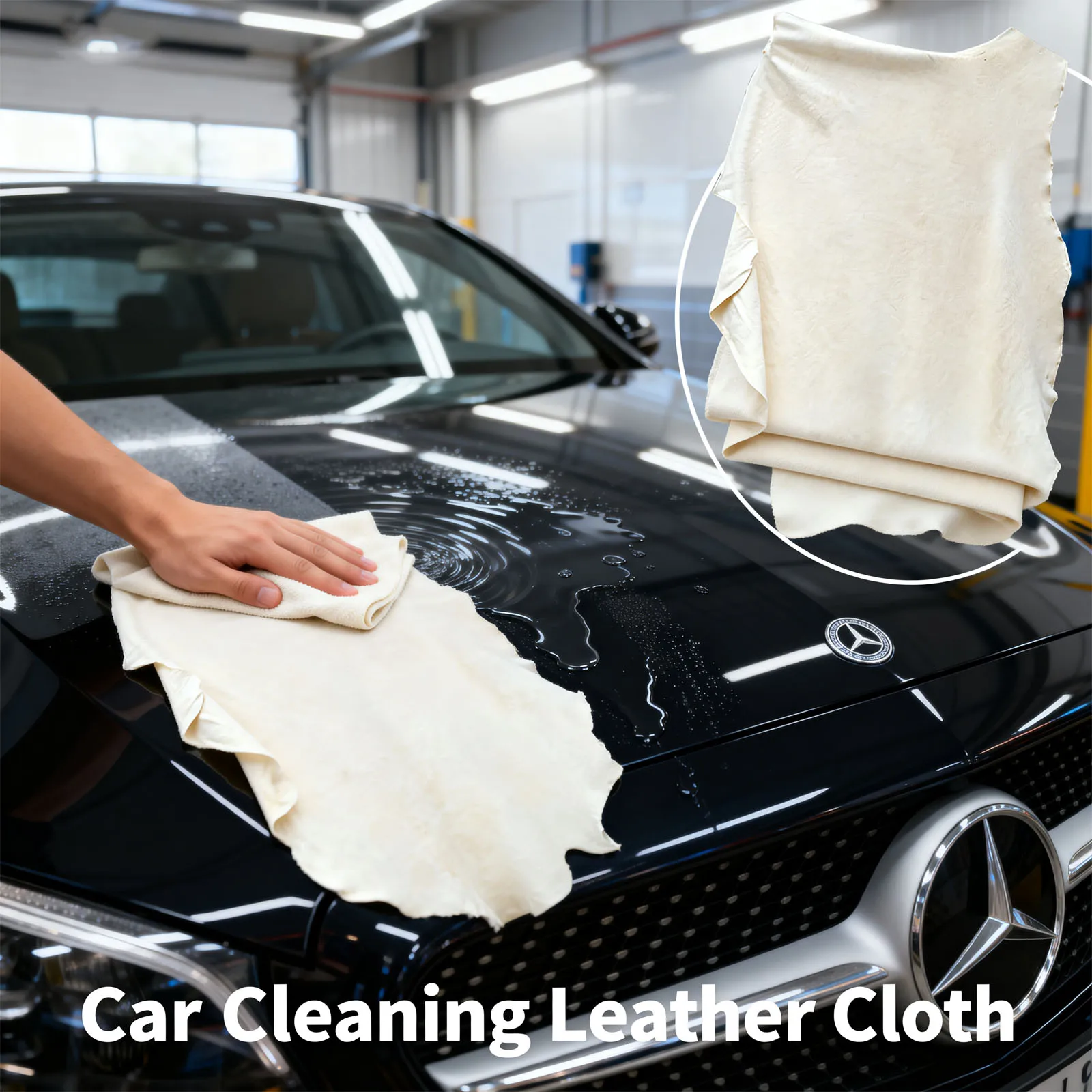 Paño de cuero genuino limpio con forma libre de gamuza Natural para coche, toallas de secado rápido ultraabsorbentes de gamuza para paño de limpieza para lavado de coches