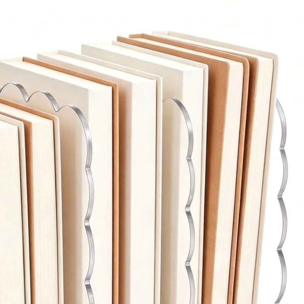 Clear For Acrylic Scalloped Desk Organizer 3 Compartment File Holder With Handle Vertical Magazine Storage For Home Office Decor