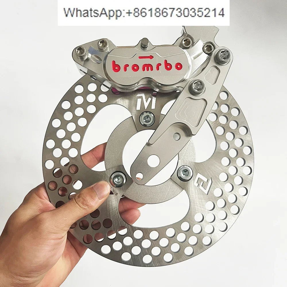 

Domestic cnc pair of four abalone calipers front brake set, No. 9, calf, little monkey electric motorcycle universal