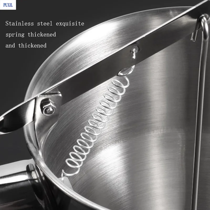 1.75L Octopus Balls Tool Baking Funnel Stainless Steel Takoyaki Dough Dispenser With Rack Adjusting Output Kitchen Hopper Tool