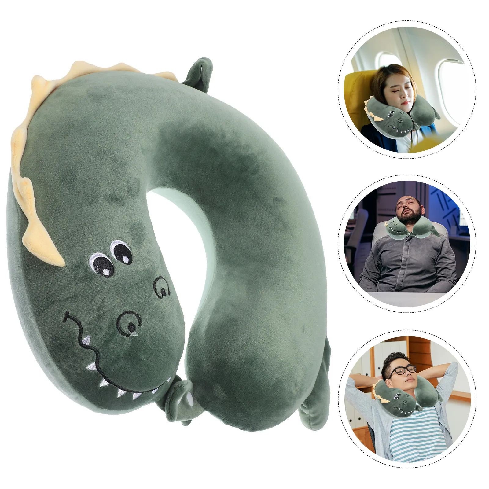 

U-образная подушка для шеи для офиса, сна в дороге, путешествий, с поддержкой шейного отдела позвоночника, удобная, эргономичный дизайн, мягкая пена с эффектом памяти