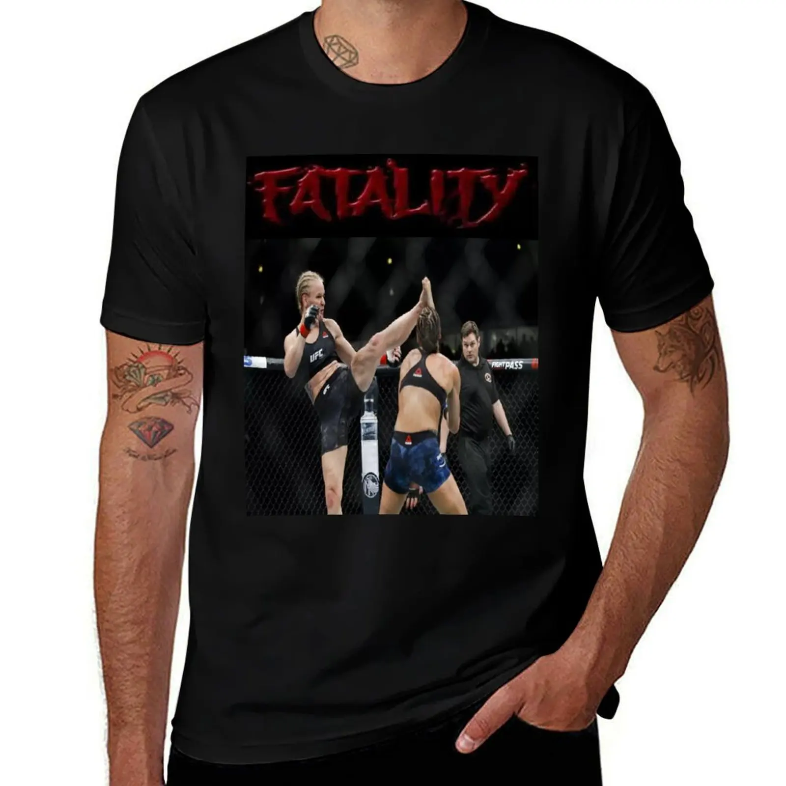 Valentina Bullet Shevchenko Fatality KO UFC T-Shirt tops cheap stuff for a boy Men's t-shirt