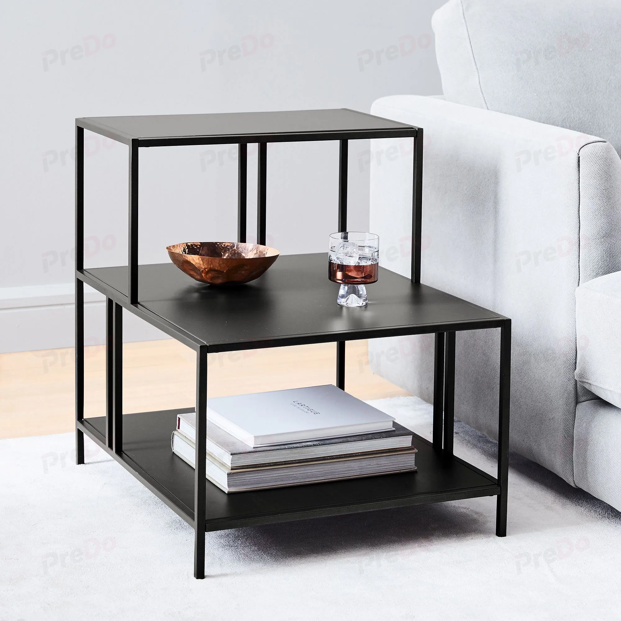 Luxury Adjustable Height Modern Iron Coffee Table European Minimalist Design Living Room Home