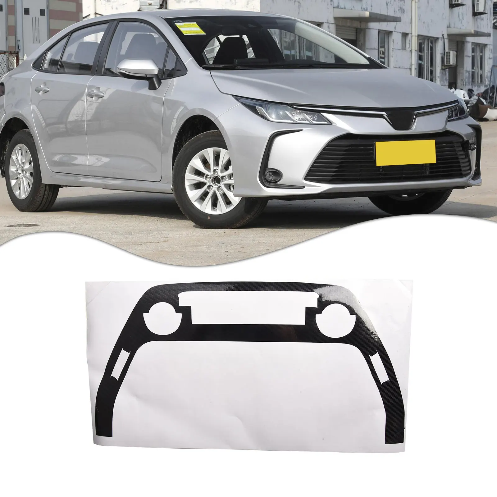 Enhance the Durability and Appearance of Your For Toyota For Corolla's AC Button Control Frame with Carbon Fiber Stickers