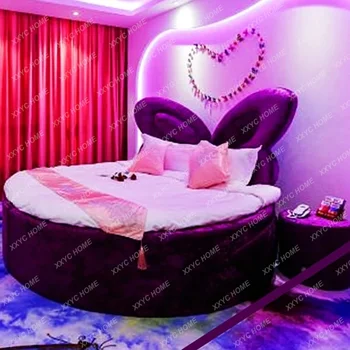 Electric Bed Bed & Breakfast Furniture Hotel Boutique Luxury Romantic Love Theme Butterfly round Water Bed