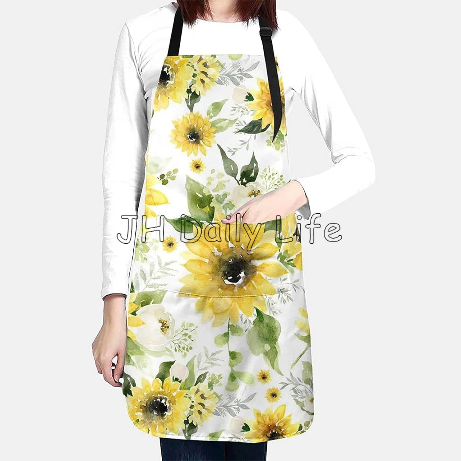 Personalized Aprons Custom Waterproof Kitchen Apron with Pockets for Women Men Customized Name Text Logo Image Photo Chef Apron