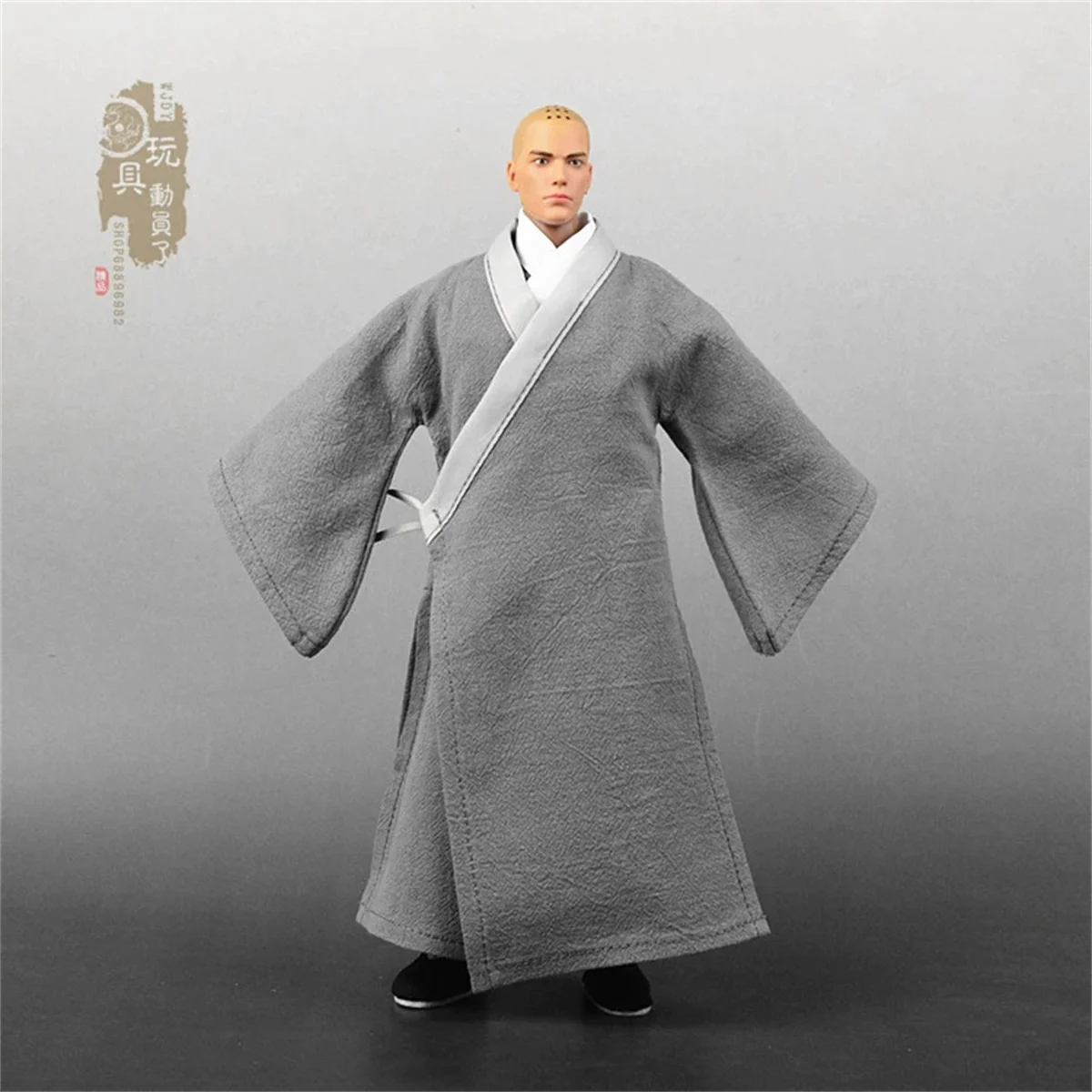 

1/6 Monk Robe Long Dress Chinese Ancient Clothing Man Suit Clothes Shirts Toys for 12inch Figure Model Amine Toys