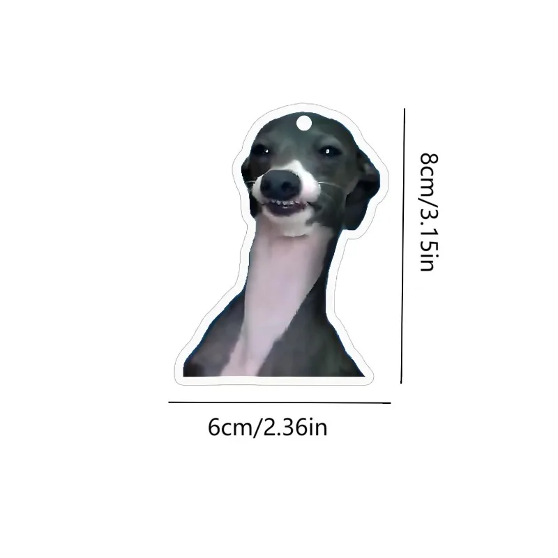 Car Air Freshener Funny Greyhound Dog Meme Hanging Scent Card for Car Interior Rearview Mirror Ornament Gift