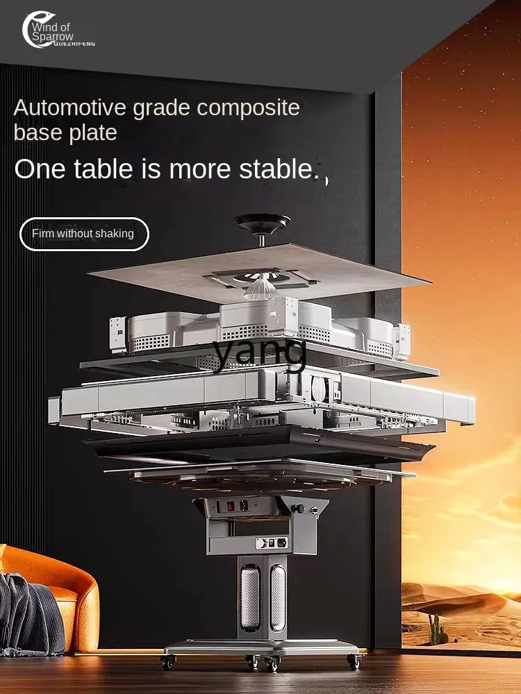 CX automatic household folding ultra-thin roller coaster mahjong table dining table dual-purpose
