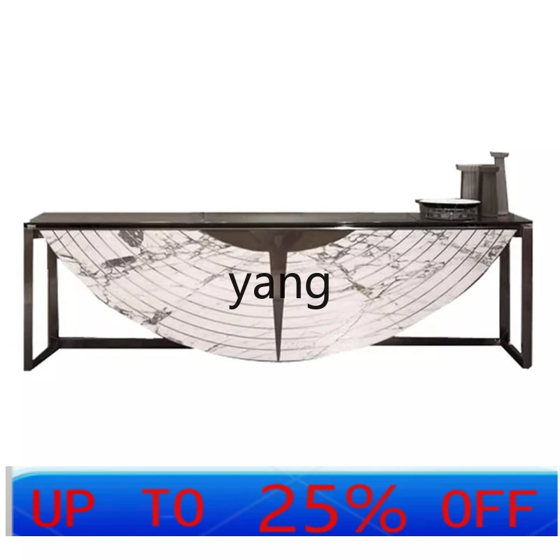 

LTT villa entrance against the wall semicircular entrance cabinet Italian stainless steel end view table