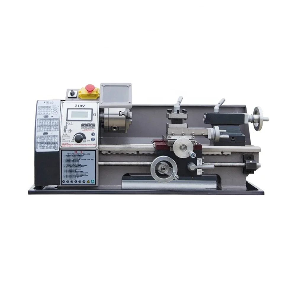 Semi automatic  Manual Bench Lathe Mini Metal Turning Lathe Machine Tool Hhorizontal Bench Mini Cnc Lathe Machine