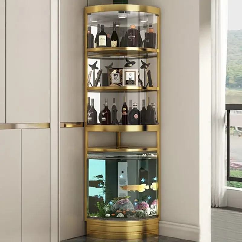 

custom. [Magnetic Light] New Fish Wine Cabinet Integrated Small Apartment French Style Multifunctional Dining Room Custom