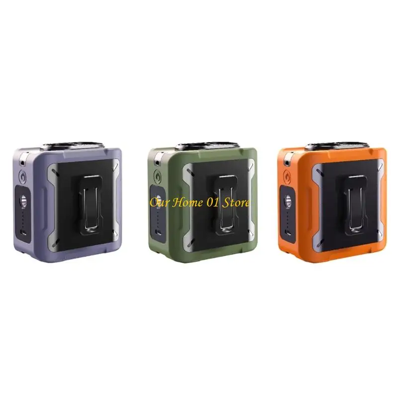 

M4YC Waist Clip Fan Stro 3 Gear Powerful Belt Fan For Construction Gardening