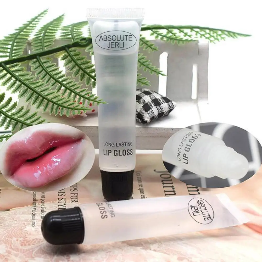 Transparent Lip Gloss Plumper Hydrating Lip Moisturizer Waterproof Long Lasting Non-Sticky Clear Lip Glaze Base Nourishing Lip