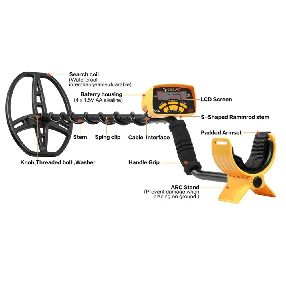 YYHC-MD6350 Handheld Underground Metal Detector Treasure Detector Distinguish Gold Silver And Copper