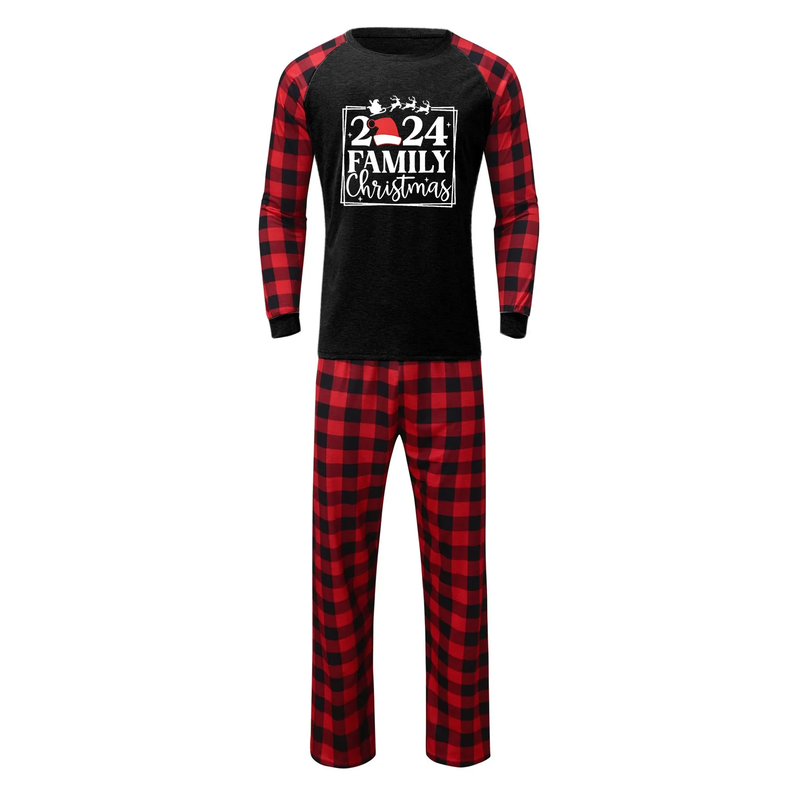 Christmas Family Matching Pajama Set New to 2025 Merry Christmas Printed Senior Adult Children's Pajama Overalls Baby Jumpsuit