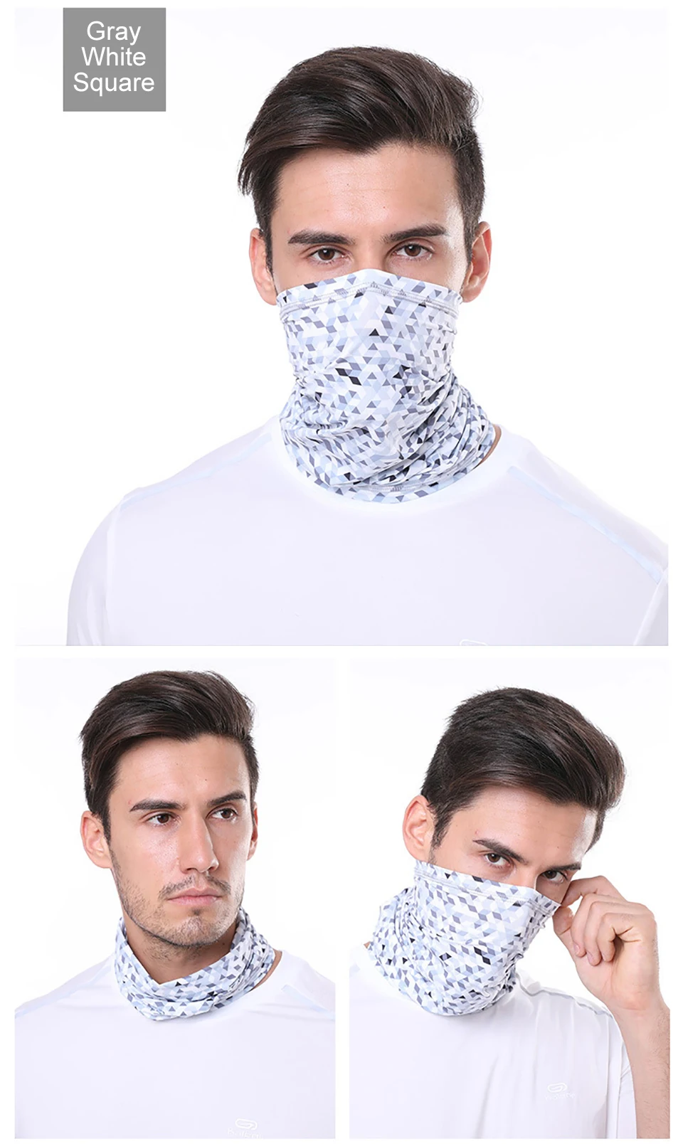 GTUBIKE Eisseiden-Bandana, atmungsaktiver UV-Schutz, Wandern, Gesichtsmaske, Outdoor-Sport, Sonnenschutz, Angeln, Gesichtsbedeckung, Schal – Detail 16