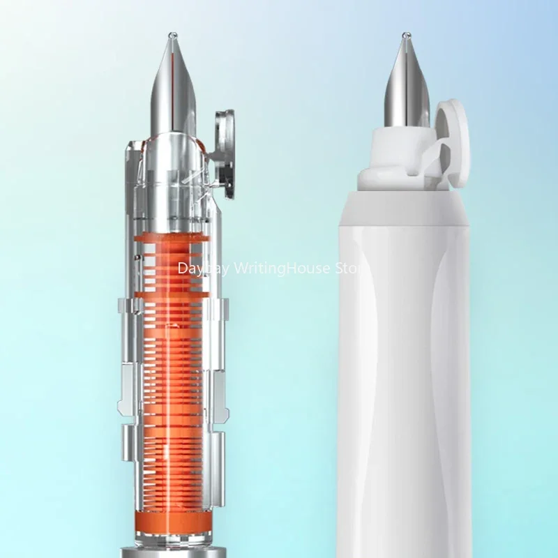 Imagem -05 - Caneta Tinteiro Selada Prensa Automática Escrita de Estudante Caneta Dura Caligrafia 0.5 mm Cartucho de Tinta Substituível Presente Interessante