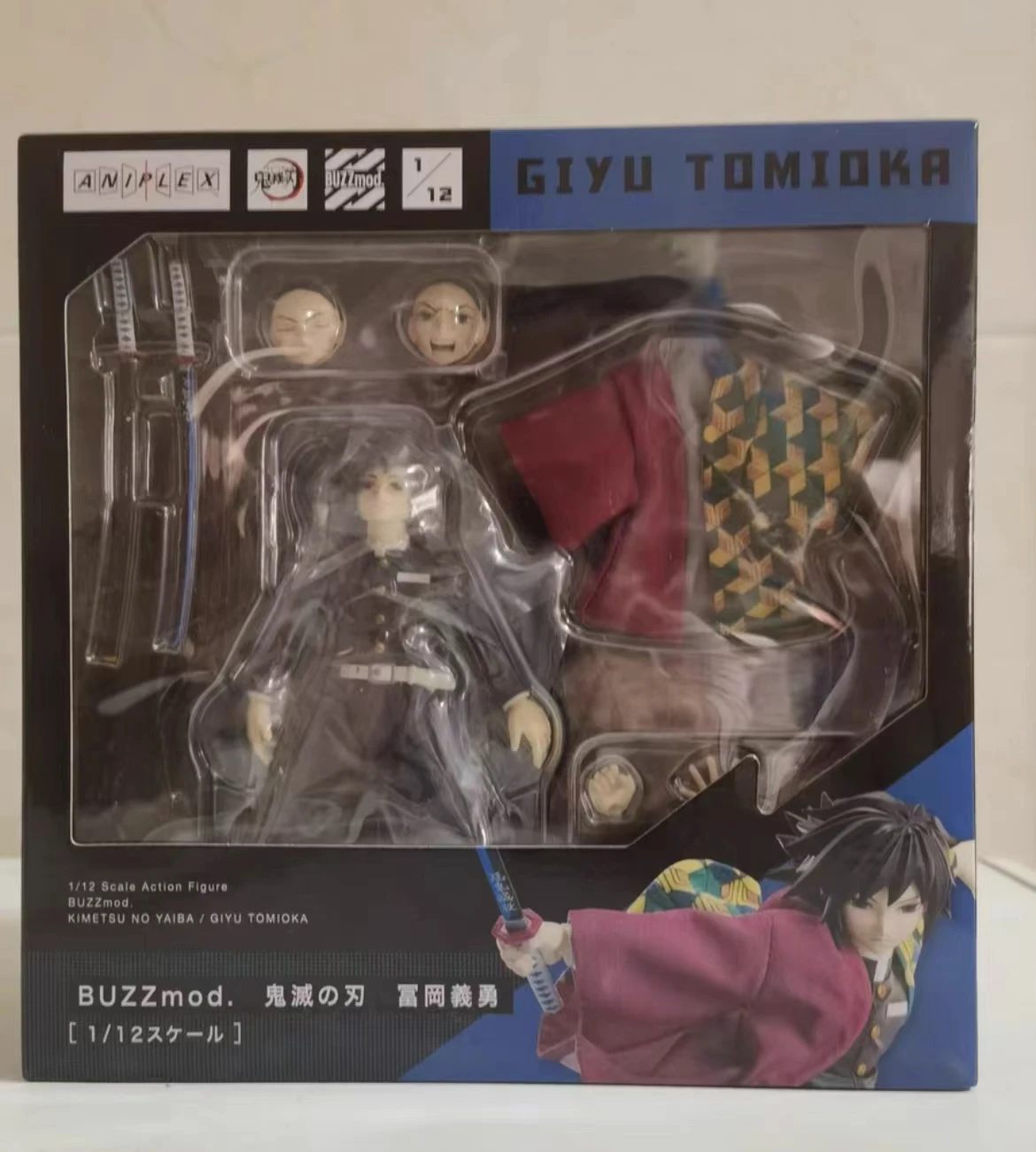 100% Original Aniplex BUZZmod Giyu Tomioka Kimetsu No Yaiba Demon Slayer Action Figures Model Toy Brinquedos Figura 1/12