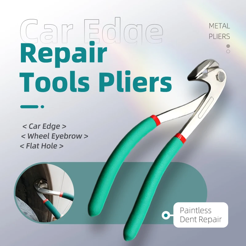 Car Edge Repair Tools Pliers – Auto Body Metal Paintless Dent Tool for Wheel Eyebrow/Flat Hole Repair, Universal Pliers