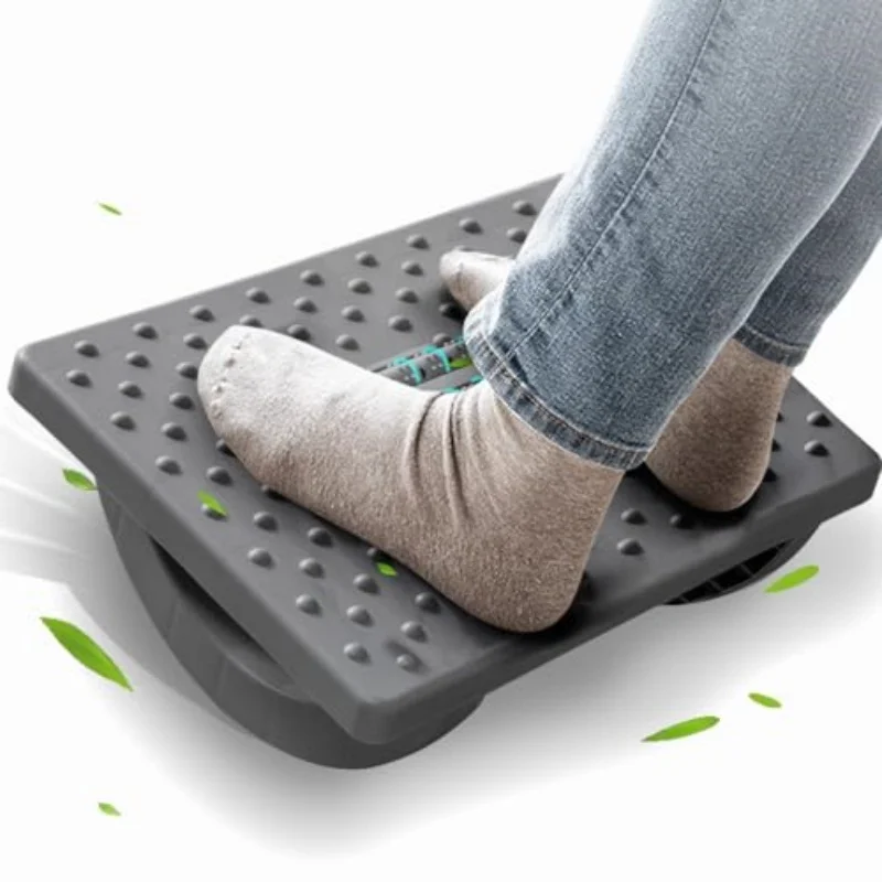 Portability Foot Rest Under Desk Footrest Ergonomic Foot Stool With Massage Rollers Foot Rest For Home Office Work Fast Ship