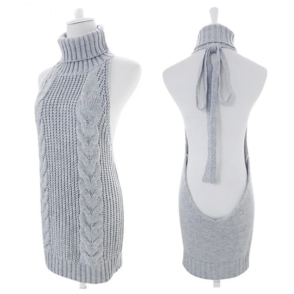 المرأة Bodycon فستان الجنس عارية الذراعين الياقة المدورة محبوك مثير البلوفرات موضة البلوزات الدانتيل يصل فساتين صغيرة نادي ملابس النوم