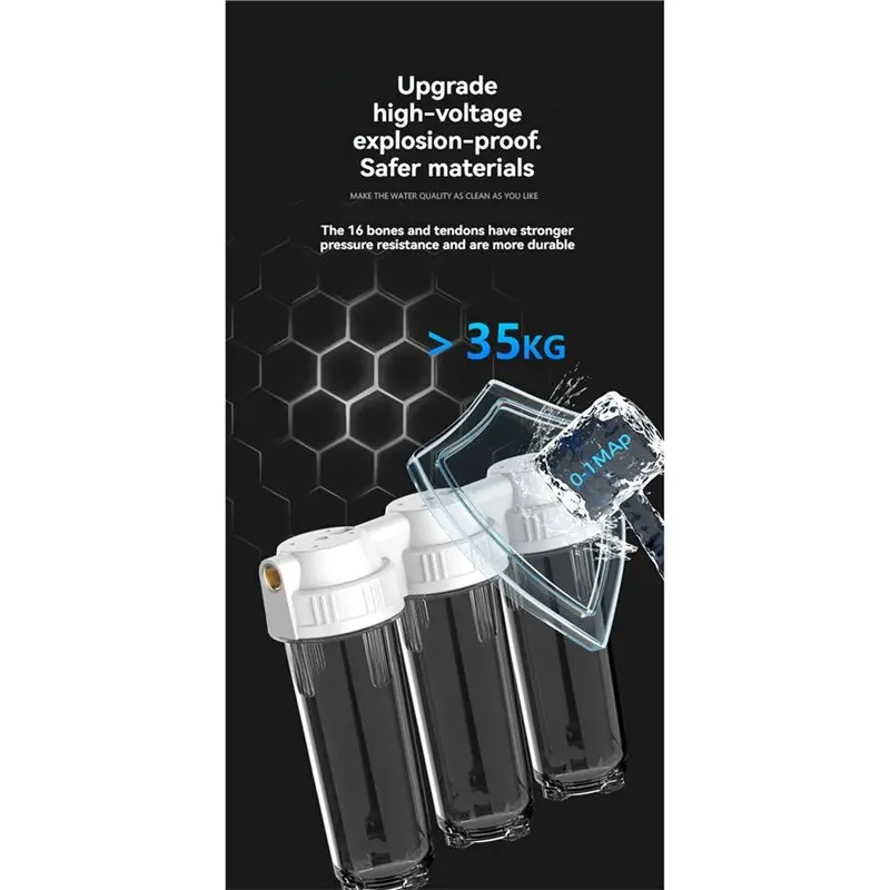 B51CNEW! 3-Stage Whole House Water Filtration System 10'' Housing Version Under Counter Drinking Water Purifier 3/4