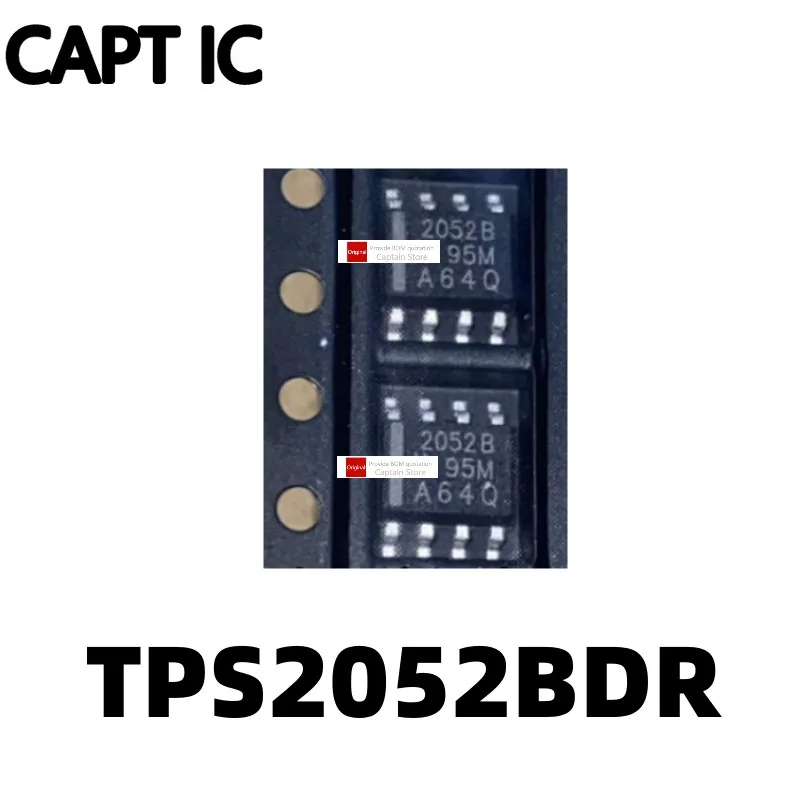 5PCS TPS2052 TPS2052B TPS2052BDR screen printed 2052B current limiting distribution switch chip SOP8