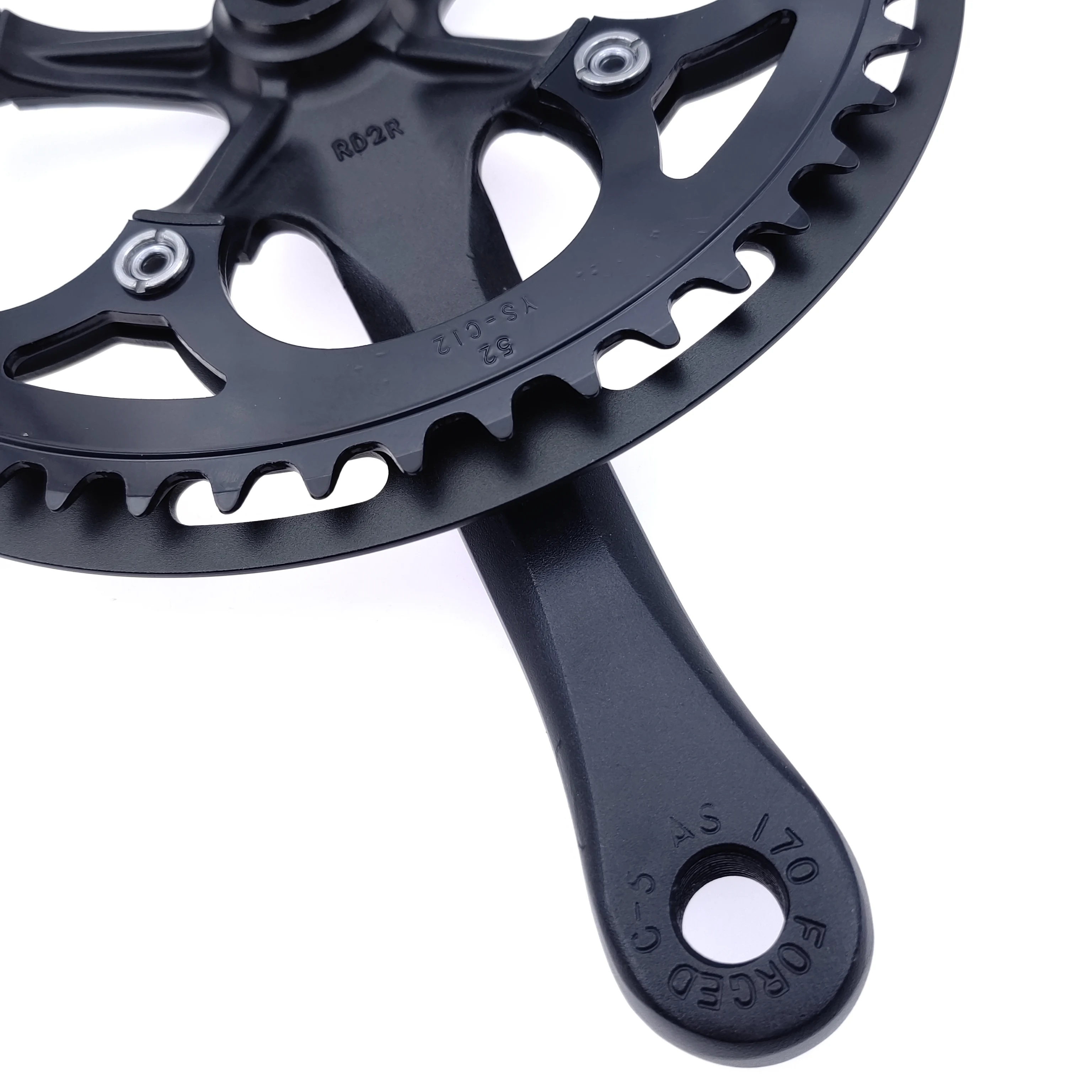 52T Single Speed 170mm Road Bike Folding Bicycle Crankset Aluminum alloy Bike Crank Set Chainwheel Sprocket Gearwheel Accessory