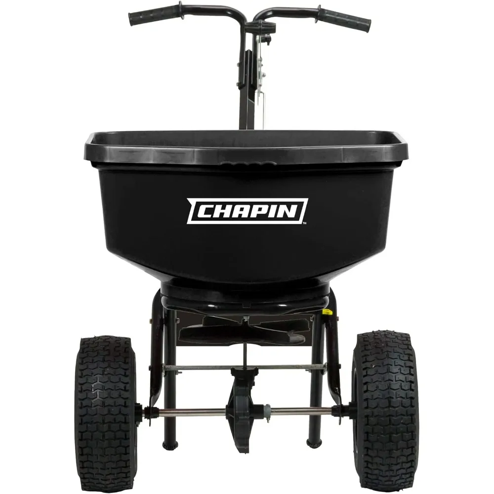 8304C 100-pound Contractor Turf Broadcast Spreader, Black