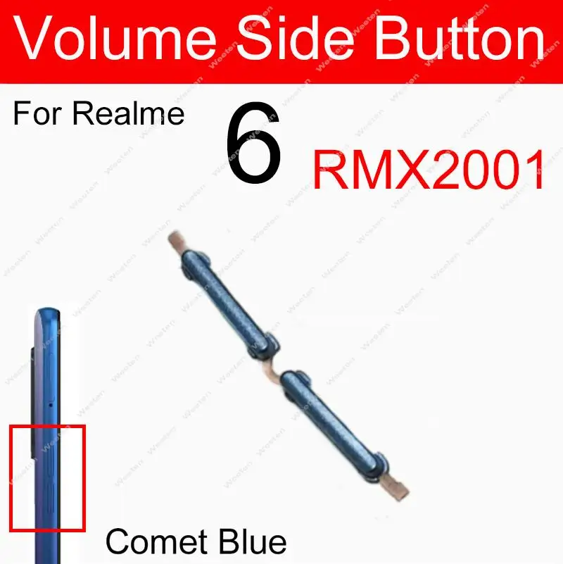 Side Power Volume Button For Realme 6 Pro 6i 6S 7i 7 Pro 4G 5G On OFF Power Volume Keys Switch Small Buttons Flex Cable Parts