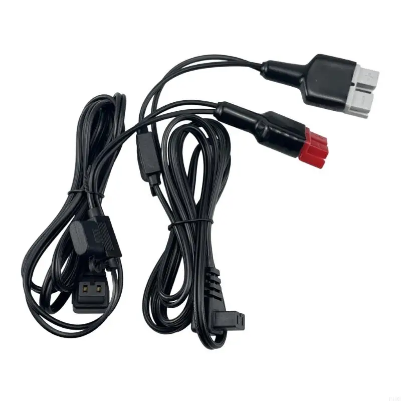 Vehicle Refrigerator Power Extension Cable with Mating Ends, Silver-Finished Contacts, PVC Sheathing, and Strain Reliefs F19E