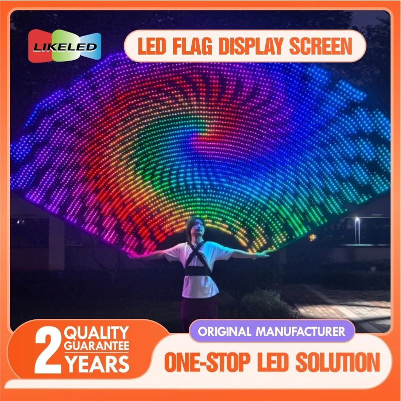 P1.2/P1.5 Drone Show Flying LED Mesh Transparent Film Display Screen Foldable LED Magic Carpet Screen Hologram Flying Display view 6