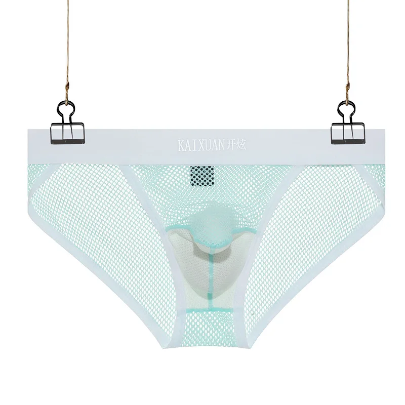 Cross-border New Sex Interest Mesh Perspective Briefs Boys Sexy Underwear Spot Wholesale Cw15821