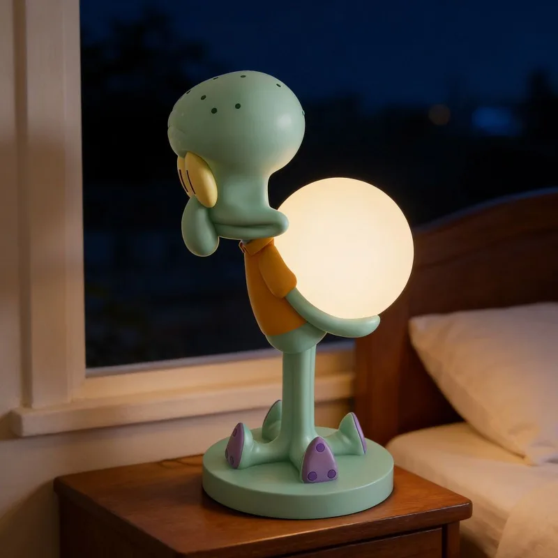 

Cartoon Creative Squidward Pat Light Bedroom Bedside Lamp Night Light Decor Ornament Birthday Gift Anime Kawaii New for A Friend
