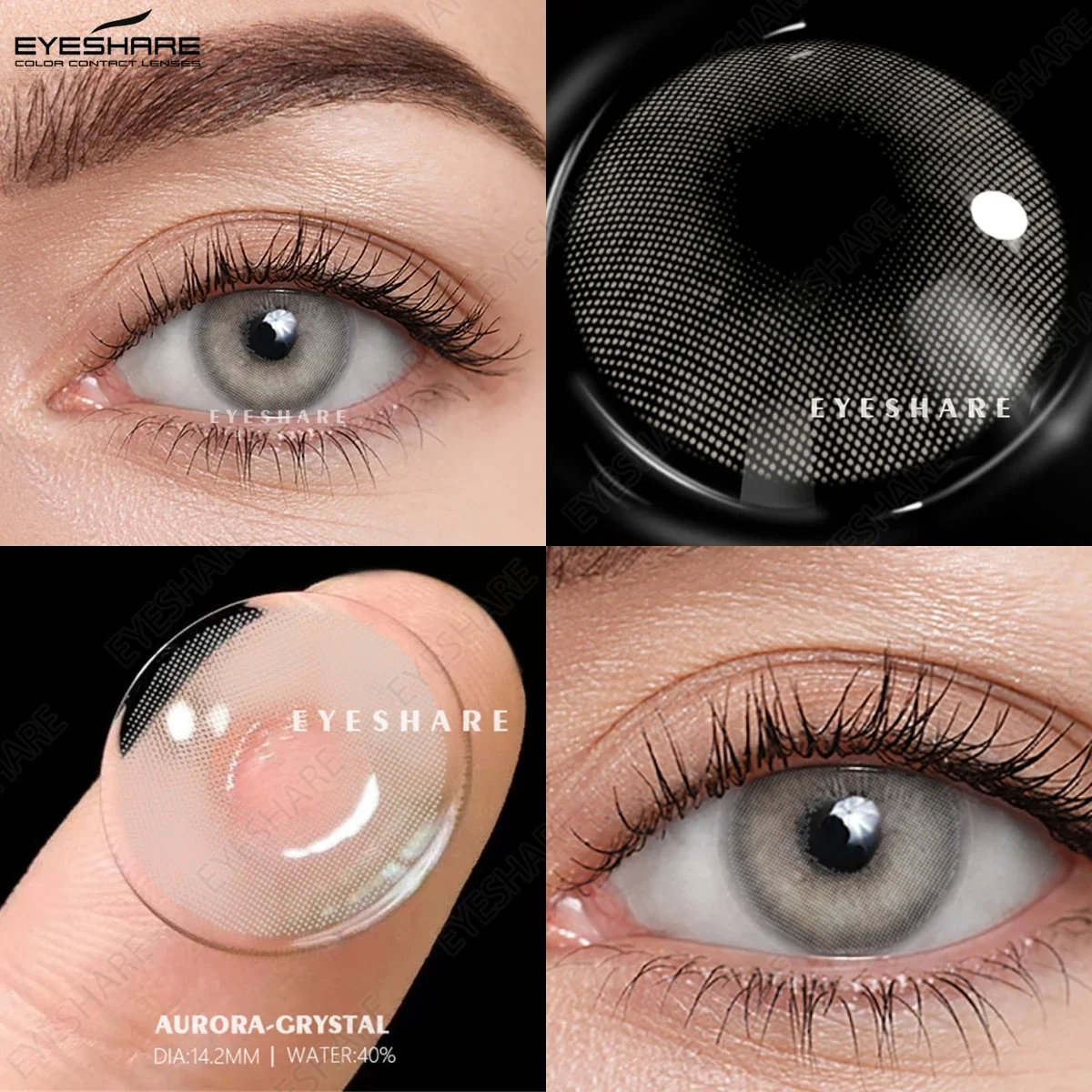 EYESHARE 1pair Color Contact Lenses for Eyes Aurora Blue Green Colored Lenses Yearly Beauty Makeup forEyes Cosmetic Contact Lens