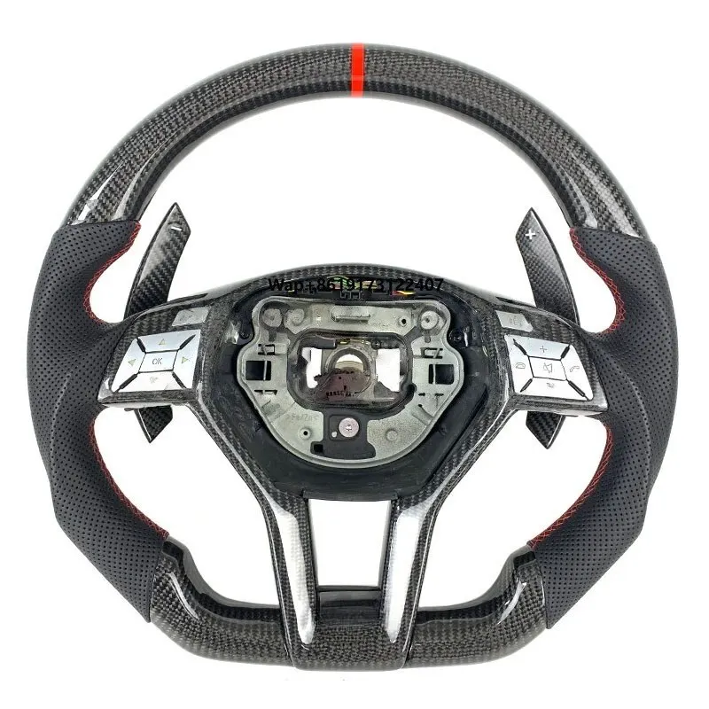 

High Quality Real Carbon Fiber Steering Wheel for A45 W204 W212 W218 W116 C a GLC CLS Car Steering Wheel