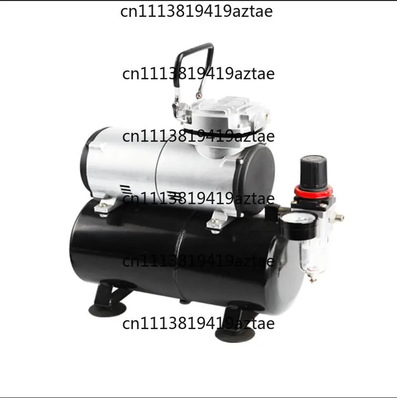 1/6 HP Piston Air Compressor with Tank, 220-240V Portable Airbrush Compressor for Tattoo Nail Art Spraying
