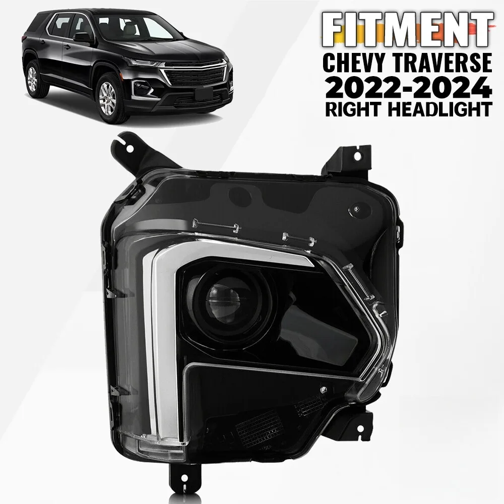 

For 2022 2023 2024 Chevy Traverse w/o LED DRL Projector Headlight Passenger Side