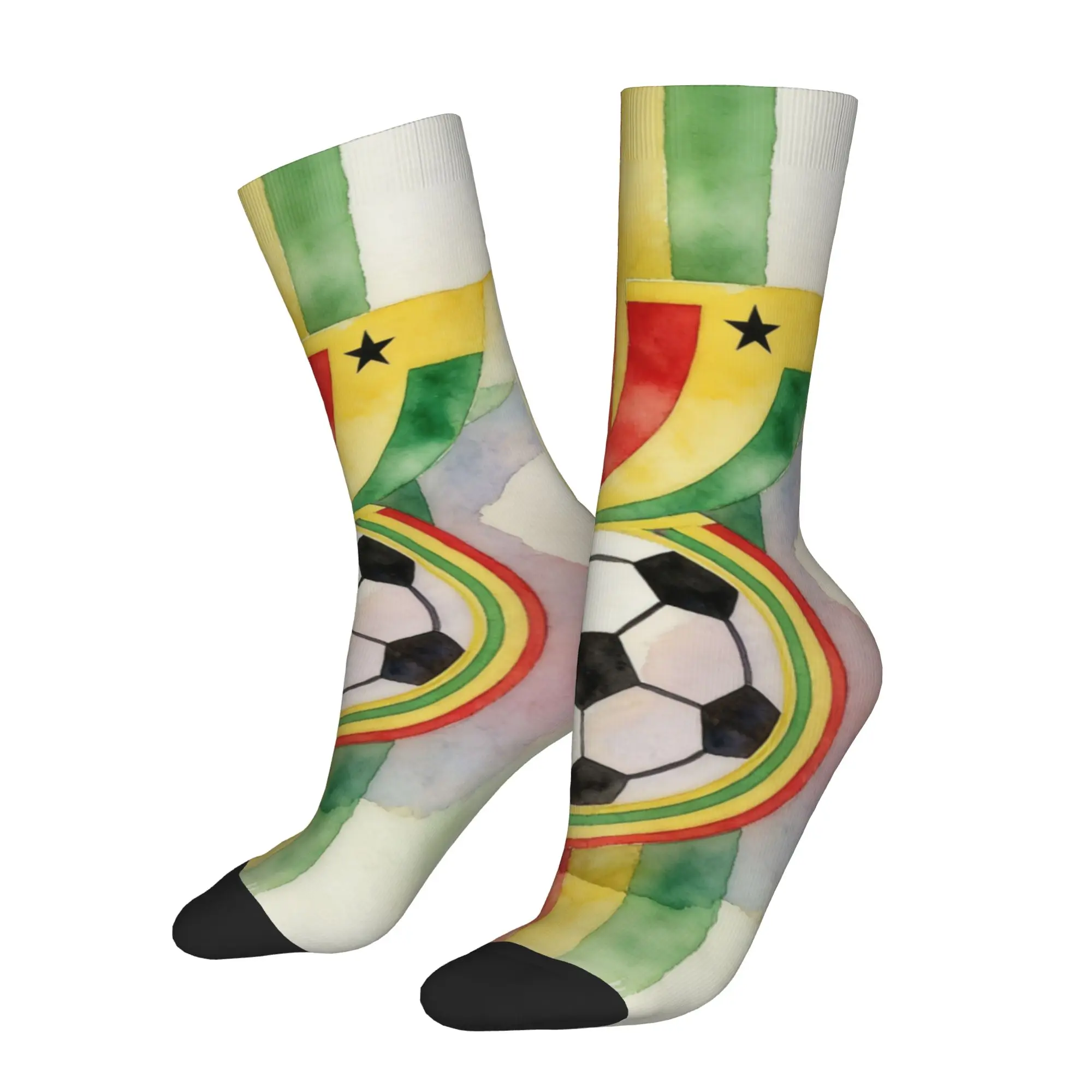 Hip Hop Vintage Ghana Crazy Men's compression Socks Unisex  Harajuku Seamless Printed Funny Sock Match Day Essentials