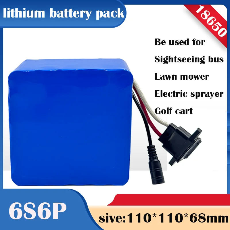 100%New 18650 Lithium Battery Pack 25.2V 20Ah For Electric Sprayers, Lawn Mowers, Golf Carts, Sightseeing Cars...