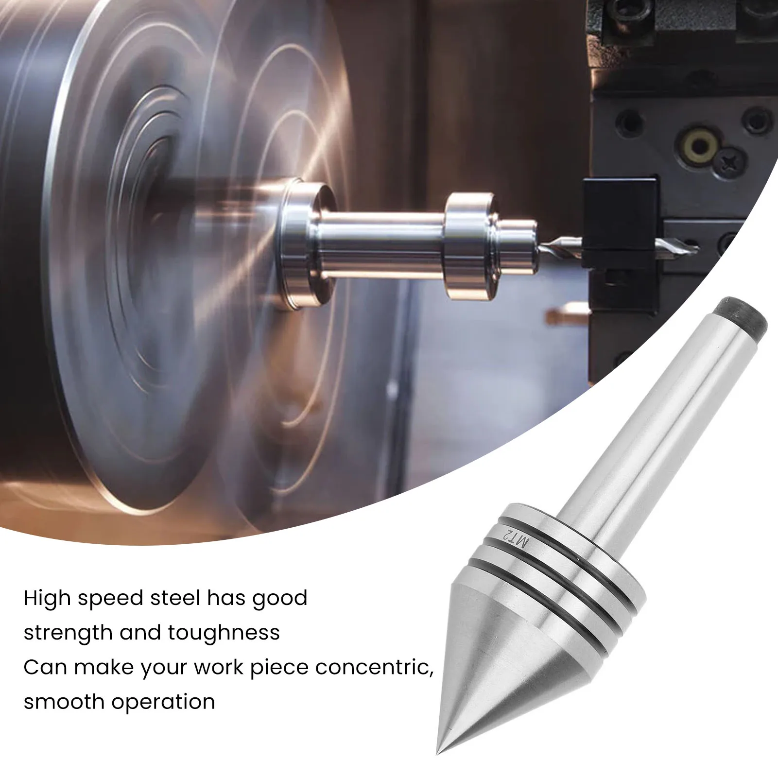 

Lathe Tailstock Accessories High Toughness Accuracy Tailstock Live Center MT2 for Industry