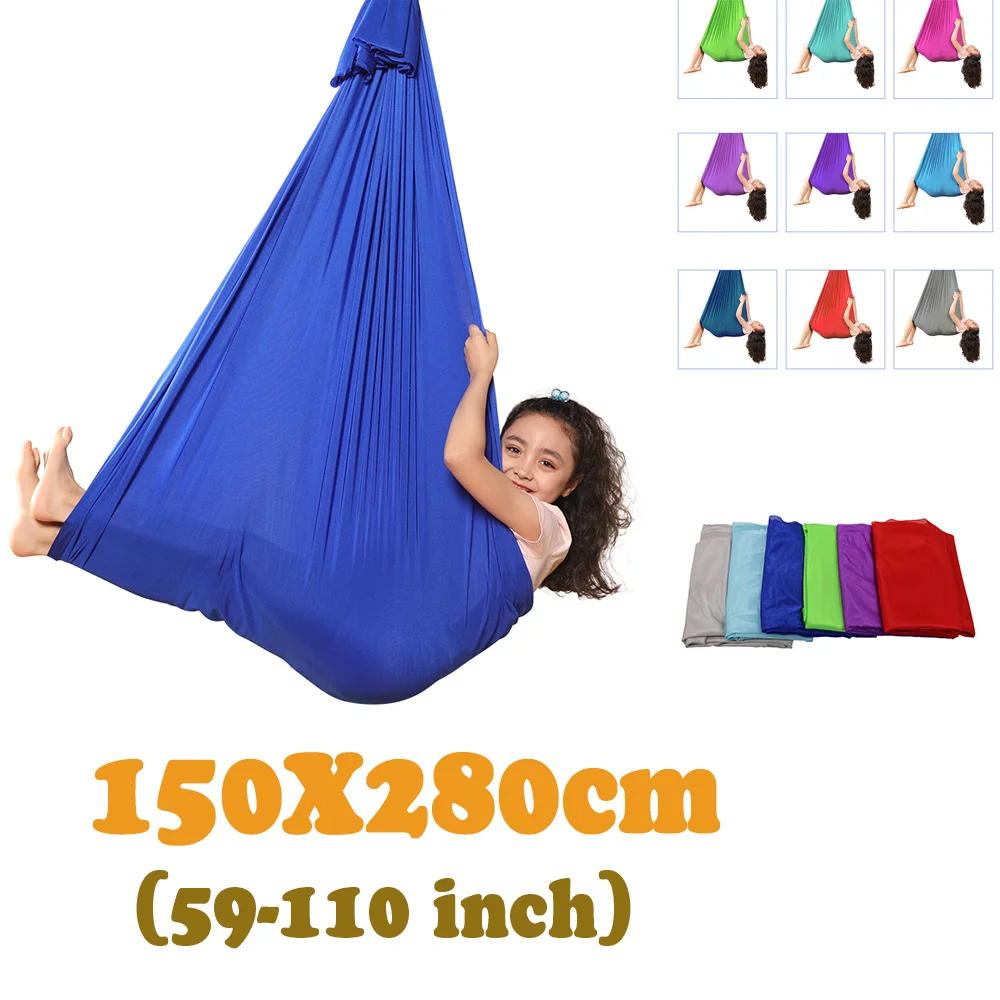 1.5*2.8M Aerial Yoga Hammock Yoga Swing Set High Quality Aerial Silk Fabric Yoga Strap Fixed Tray Suitable for Fitness Indoor