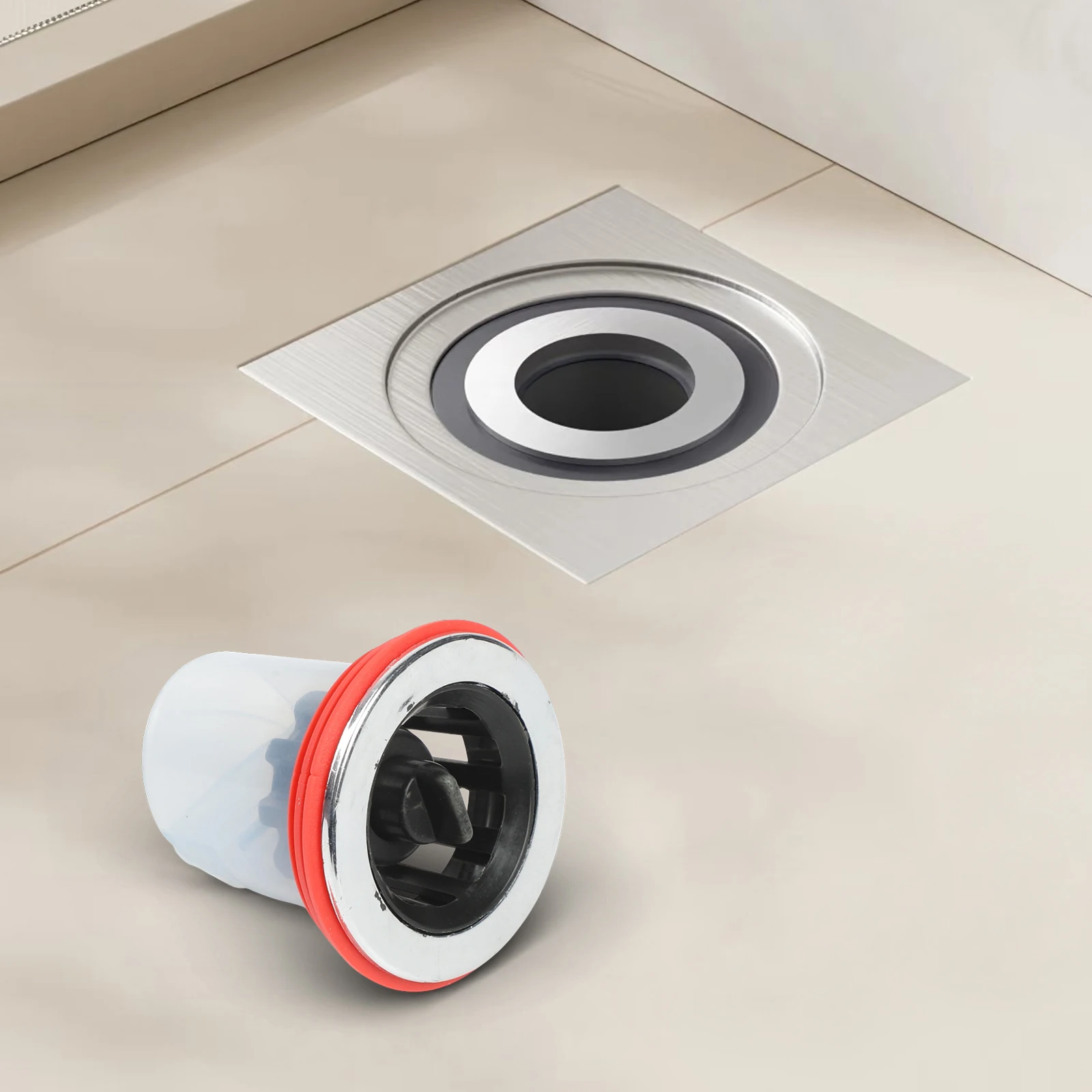 

Deodorant Kitchen Drain Filter White Multipurpose Drain Cover Easy Installation Design Functional Drain Protection