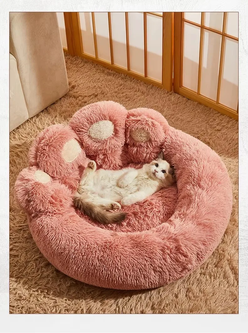 Großes Weiches Plüsch-Kennel-Kissen-Bett für Kleine Haustiere, Warme und Gemütliche Matte Ideal für Welpen, Katzen und Hunde – Detail 9