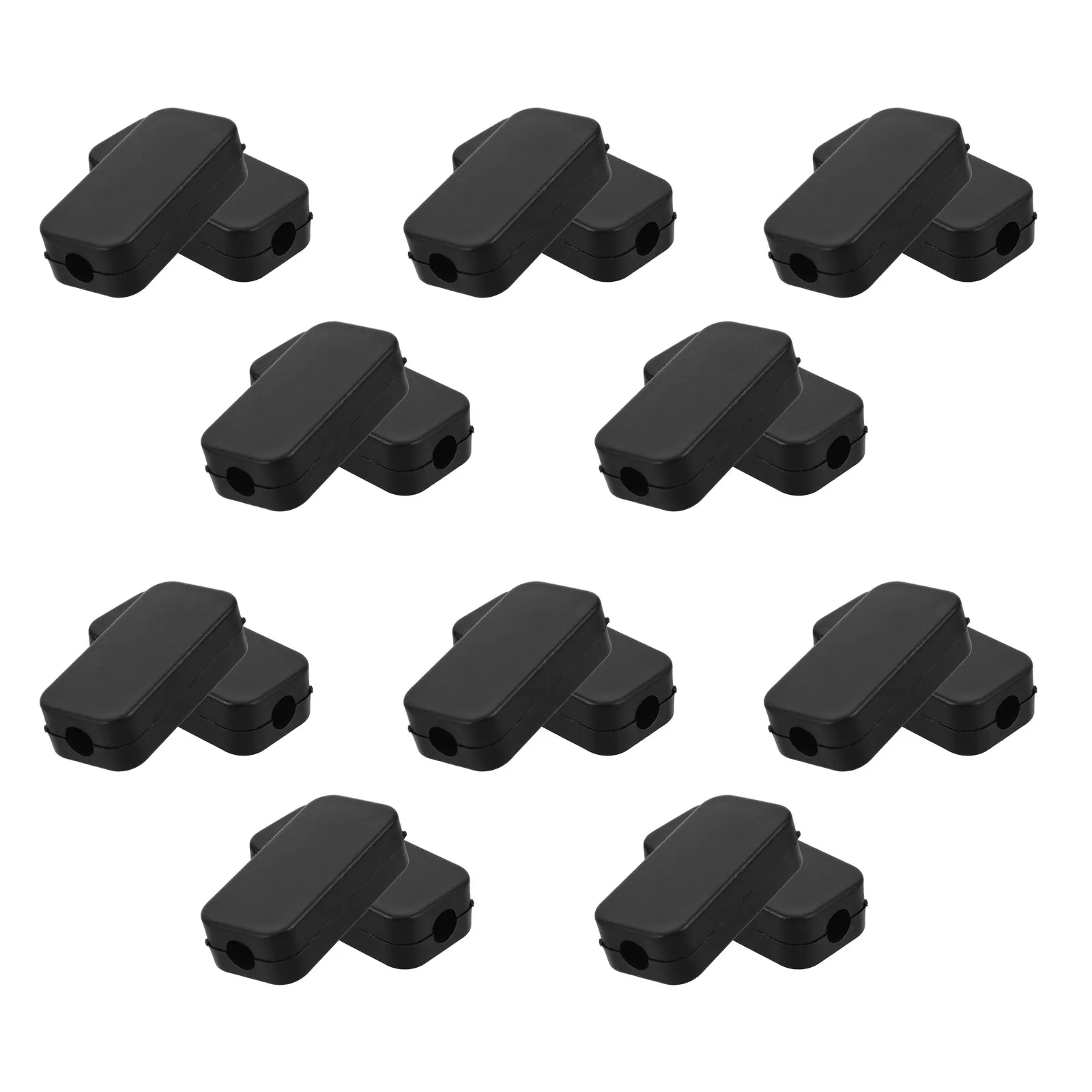 20Pcs Small Plastic Junction Box Compact Electrical Enclosure with USB Charging Ports Cable Outlets for Desk Nightstand Home
