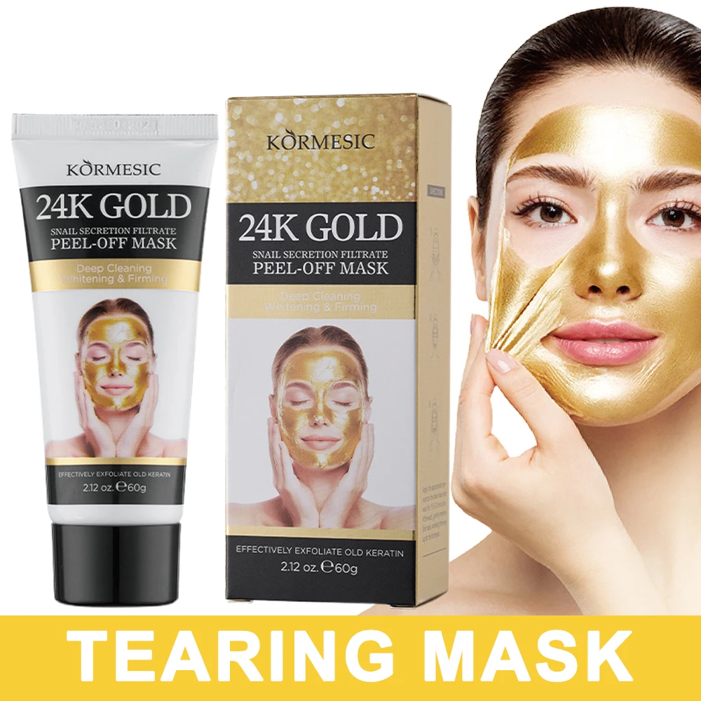 

Mascarilla facial de lujo, máscara desintoxicante de 24K oro, tratamiento de peeling, iluminación de la piel, tez radiante, piel