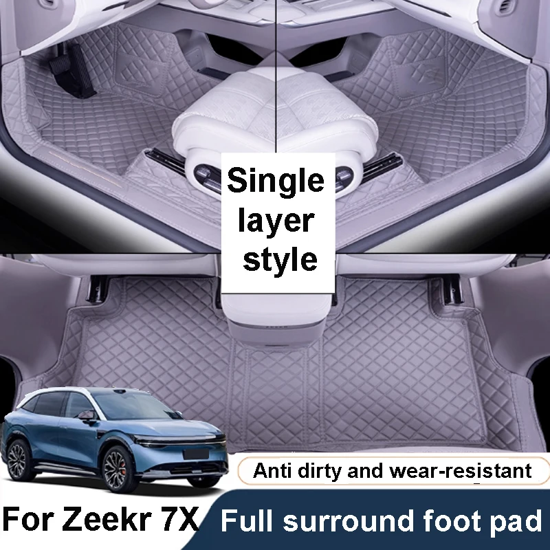 

For ZEEKR 7X 2025 2026 Car Foot Pad Full Surround Protection Floor Mat Anti Dirt Anti-aging Interior Accessories