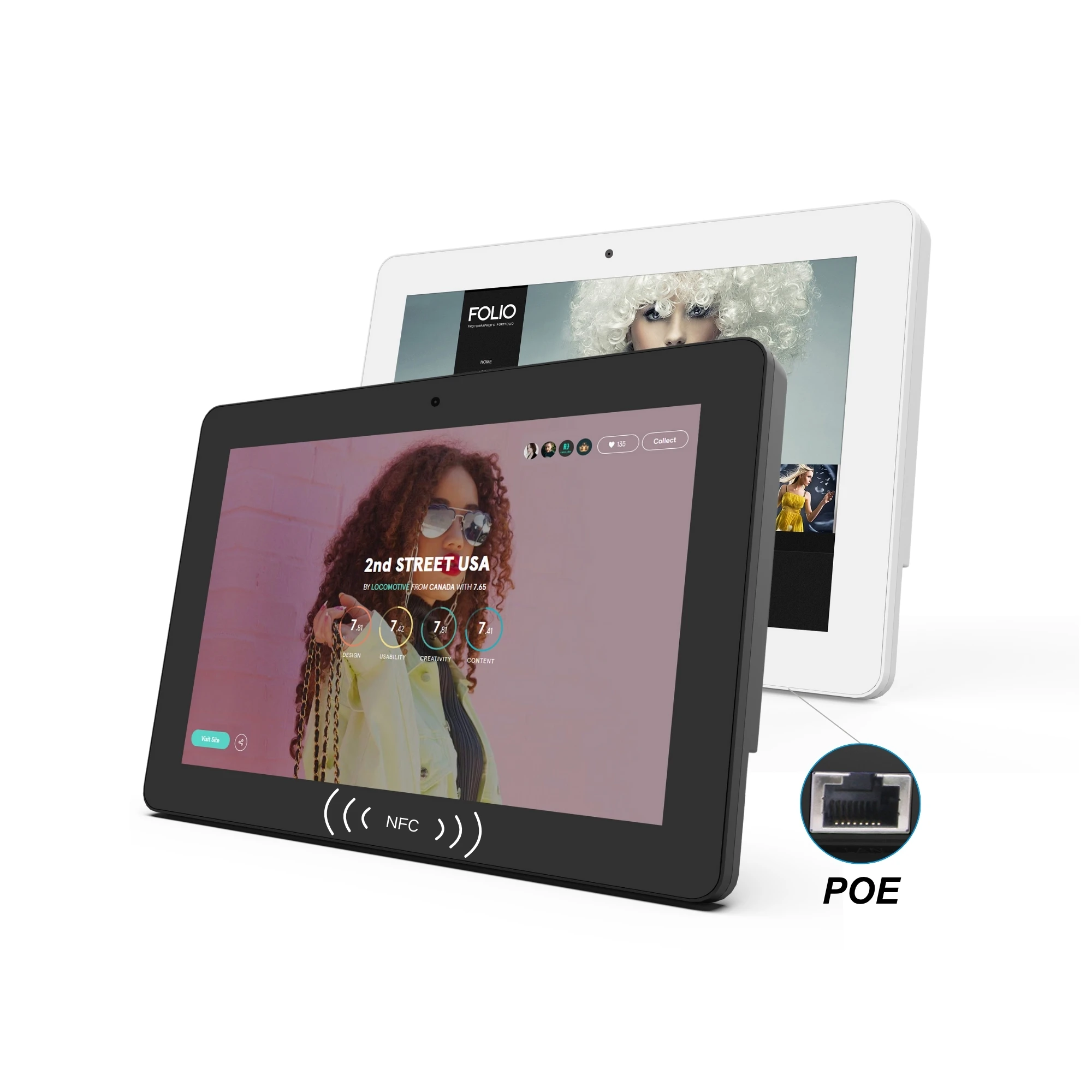 

10.1 Inch Wall Mount Advertising Tablet Menu Restaurant Tablet RK3568 Android 11 2+16GB Kiosk Optional Nfc Poe Android Tablet
