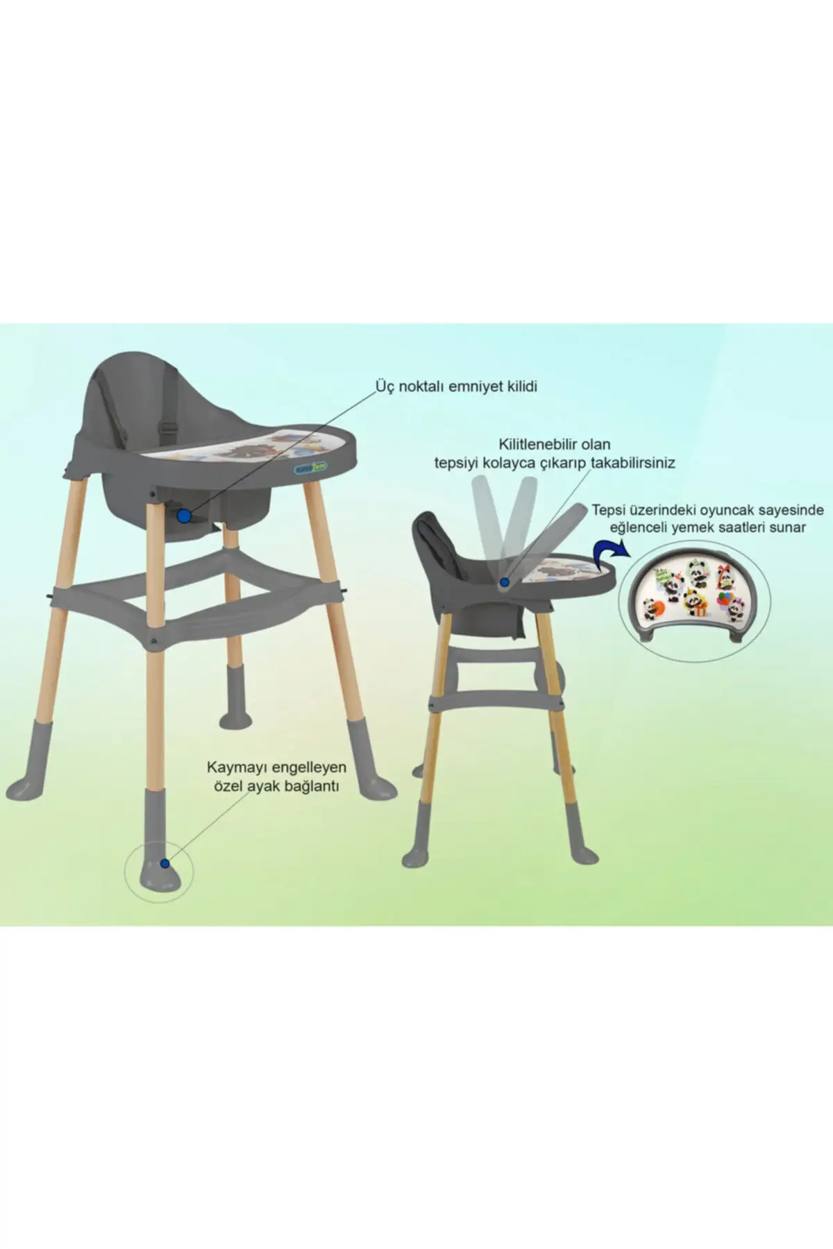 Ikon Kursi Tinggi-Antrasit